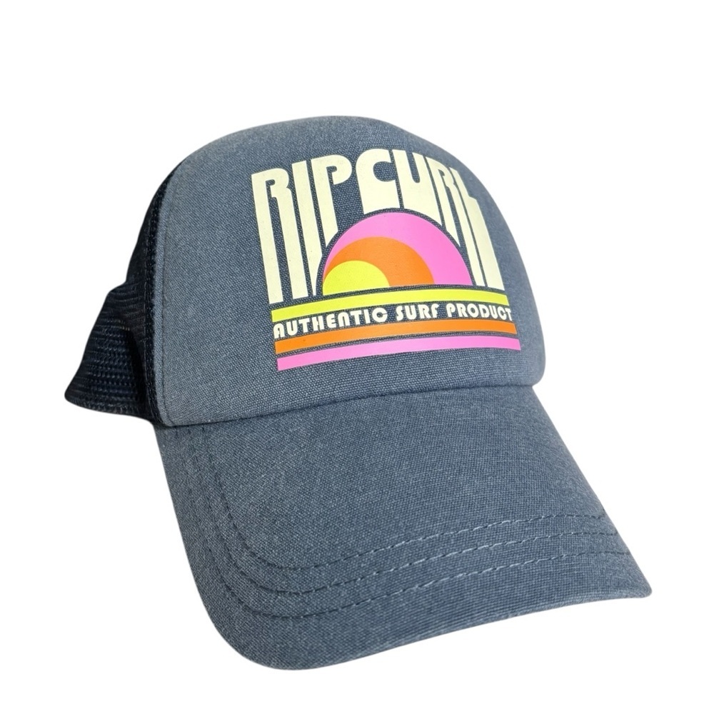 Rip Curl Surf Survival Trucker Hat Blue Snapback Surf Mesh Adjustable Retro